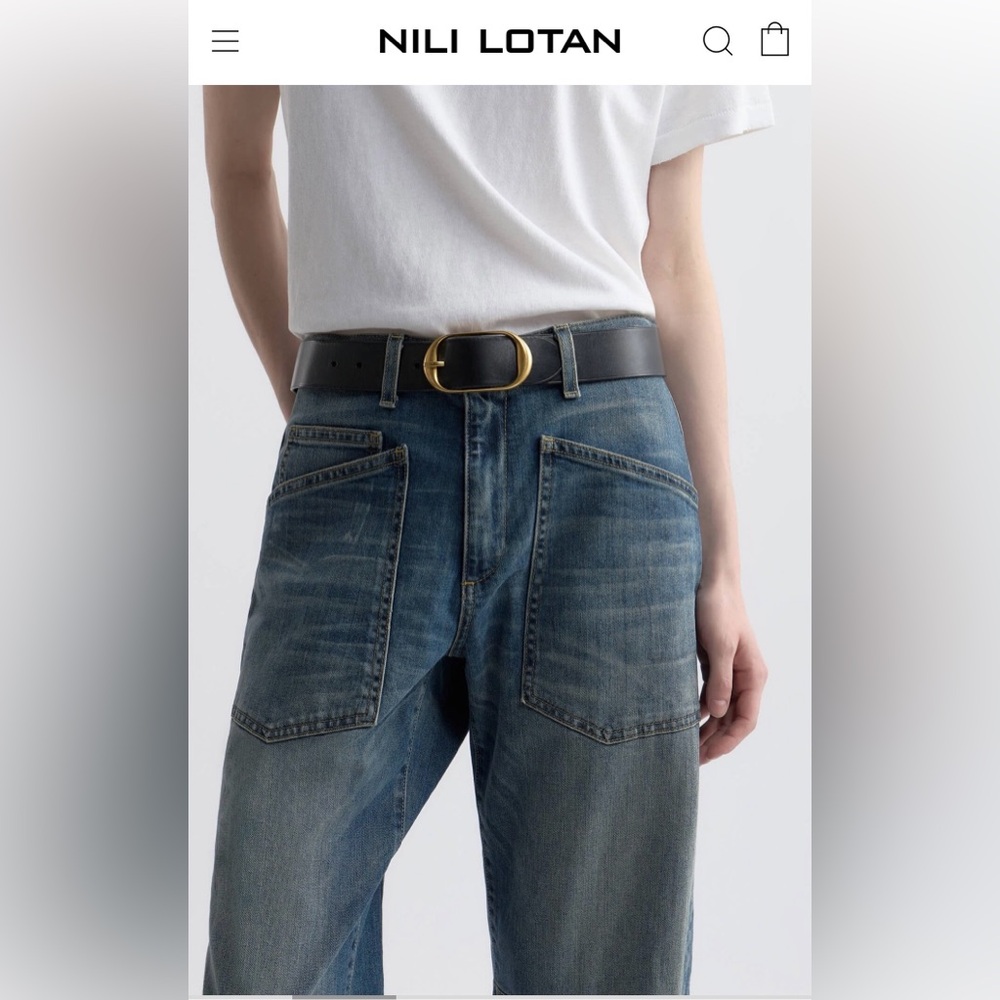 Nili Lotan Shon Bow Leg Classic Wash Jeans size 28-6 Runs large see measurements - Picture 3 of 16